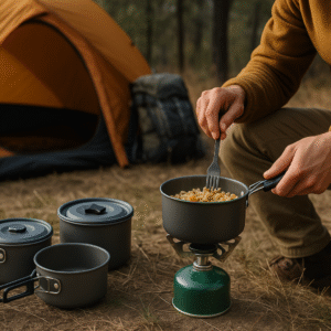 7. Foldable Camping Cooking Set