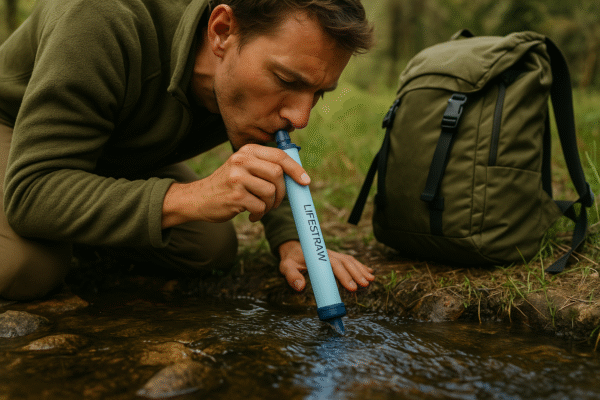 14. Portable Water Purification Straw